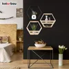 KOTARBAU® Hexagon Wandregal Schwarz 14x47x41 cm Hexagon Produktbild-Vorschau 6