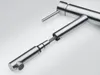 A close-up, studio shot of a modern, metallic faucet with a pull-out spout. Anteprima dell’immagine prodotto
