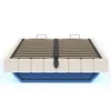 A bed frame with a slatted base and a blue base structure, shown against a white background. Náhľad obrázku produktu