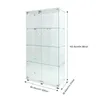 INONEFT Glazen vitrine met LED-verlichting, dubbele deuren, Productafbeelding-voorbeeld 2