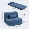 HOMCOM 3 in 1 Schlafsessel, klappbares Schlafsofa mit Produktbild-Vorschau 3