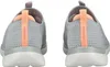 A pair of gray Skechers Summits - Top Player shoes, viewed from the back. Produktbild-Vorschau