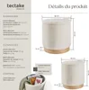 Set 2 tabourets ORCHIDE tissu bouclé rembourrés avec espace Voir les images du produit 6