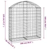 vidaXL Gabion s vysokým obloukem 100x30x100/120 cm Náhled obrázku produktu 5
