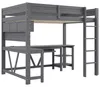 Letto a soppalco gaming 90x200 cm con scrivania, Anteprima dell’immagine prodotto 8