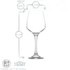 12x Lal 400ml Rotweingläser - Groß Glas Weiß Rose Langer Produktbild-Vorschau 3