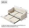 Polsterbett Schlafsofa 2 in 1 Multifunktionsschlafsofa Produktbild-Vorschau 5