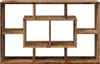 Wandschap 85x16x52,5 cm bewerkt hout oud houtkleurig Productafbeelding-voorbeeld 4