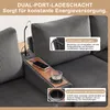 Merax 4-Sitzer Ecksofa U-förmiges, Cord-Sofa mit 2 Hockern, Produktbild-Vorschau 11