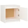 Comodino bianco 40x30,5x40 cm in legno di pino massiccio Anteprima dell’immagine prodotto 14