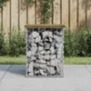Panchina da giardino in gabbione 33x31x42 cm in legno di Anteprima dell’immagine prodotto 2