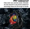 A smartwatch is shown partially submerged in water, with text describing its waterproof capabilities. Náhled obrázku produktu