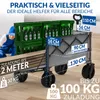 A person in a blue uniform is loading a cart with green crates of beer bottles. The cart is also loaded with stacks of wood planks. Various dimensions and weight capacities are displayed with text overlays. Náhľad obrázku produktu