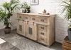 MASSIVMOEBEL24 Sideboard Mango 150x45x90 whitewash lackiert Produktbild-Vorschau 8
