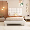 A bedroom scene with a bed, nightstand, and wall decor. Produktbild-Vorschau