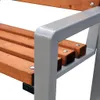 Moderne Bank aus Holz und Stahl, mit Rückenlehne, Braun, Produktbild-Vorschau 6
