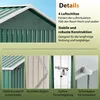 Metall Geräteschuppen Gerätehaus mit Fundament mit Fenster Produktbild-Vorschau 5