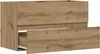 A single bathroom vanity cabinet with one drawer pulled out. Náhled obrázku produktu