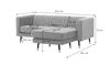 Universelles Ecksofa Slender - schwarz - Velluto 20 Produktbild-Vorschau 5