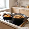 Gusseisen Wok 36 cm mit Deckel-Bratpfanne Kazan 8 L flacher Produktbild-Vorschau 4