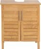Waschbeckenunterschrank mdf 2 türen 1 regal innen - Produktbild-Vorschau 4