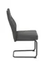 A side view of a single gray dining chair with a cantilever base. Produktbild-Vorschau