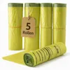BigDean 5 Rollen Gelber Sack, Gelbe Säcke mit praktischem Produktbild-Vorschau 1