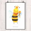 Mr. & Mrs. Panda Bild Biene König DIN A4 - Weiß - Geschenk, Produktbild-Vorschau 2