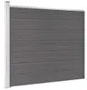 vidaXL Zaunelement WPC 175x146 cm Grau Produktbild-Vorschau 1