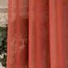 Ösengardine Leinenoptik uni terracotta 140x260cm Produktbild-Vorschau 3