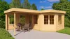 Alpholz 5-Eck Gartenhaus Pepe aus Holz 618x462cm mit 28 mm Produktbild-Vorschau 2
