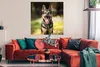 MuchoWow® Poster Ein Deutscher Schäferhund lächelt mit Produktbild-Vorschau 2