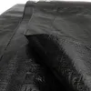 A close-up of a black tarp, showing its textured surface and folded layers. Produktbild-Vorschau