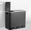 CALICOSY - Schwarzer Treteimer mit 3 Behältern, 18L Produktbild-Vorschau 13