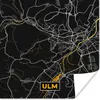 MuchoWow® Poster Ulm - Gold - Stadtplan - Karte - Produktbild-Vorschau 1