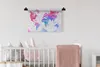 MuchoWow® Wandteppich Wandbehang Farben - Weltkarte - Produktbild-Vorschau 2