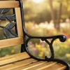 Akord Panca Da Giardino Rosa/Nera/Legno Naturale 125X52X76 Anteprima dell’immagine prodotto 4