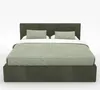 A bed with a headboard and bedding, shown against a white background. Náhled obrázku produktu