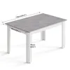A diagram showing the dimensions of a table. Produktbild-Vorschau