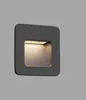 A dark gray square wall light with a recessed light source. Produktbild-Vorschau