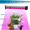 A grow light illuminating several potted plants at different distances, with measurements and light intensity indicated. Náhľad obrázku produktu