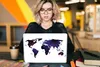 MuchoWow® Laptop Aufkleber Sticker Cover Weltkarte - Produktbild-Vorschau 5