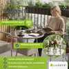 Juskys Polyrattan Gartentisch Yoro rund - wetterfest Ø 60 Produktbild-Vorschau 3