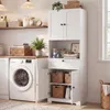 Armoire de salle de bain COSTWAY, armoire haute avec 4 Voir les images du produit 8