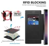 Diagrams and text explaining RFID blocking technology and a product case with credit cards. Náhled obrázku produktu
