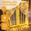 LED-Lichterkette 20 m, 200 LEDs, warmweiß, IP44, 8 Modi, Timer, Fernbedienung Productafbeelding-voorbeeld
