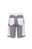 The back view of a pair of gray and white cargo shorts. Produktbild-Vorschau