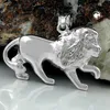Anhänger 15x23mm Löwe glänzend rhodiniert Silber 925 silber Produktbild-Vorschau 2