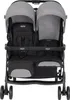 A front view of a double stroller. Produktbild-Vorschau
