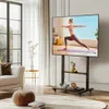 WISFOR Televizní stojan na kolečkách, výškově nastavitelný Náhled obrázku produktu 5